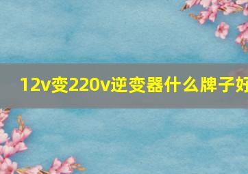 12v变220v逆变器什么牌子好