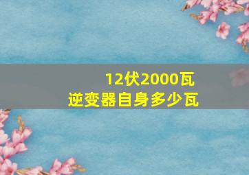 12伏2000瓦逆变器自身多少瓦