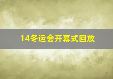 14冬运会开幕式回放