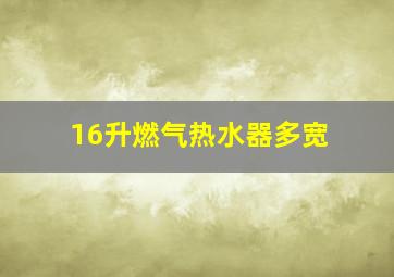 16升燃气热水器多宽