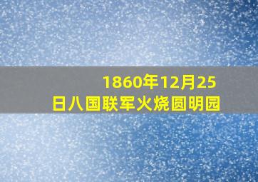 1860年12月25日八国联军火烧圆明园