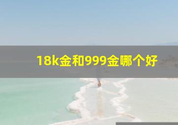 18k金和999金哪个好