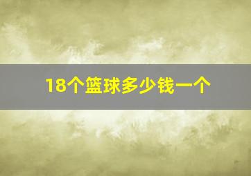 18个篮球多少钱一个