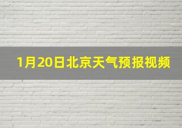 1月20日北京天气预报视频