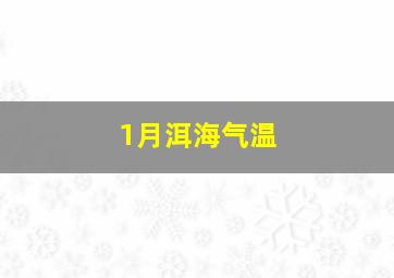 1月洱海气温