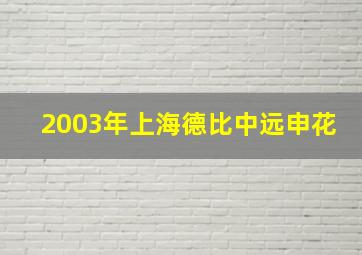 2003年上海德比中远申花