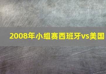 2008年小组赛西班牙vs美国