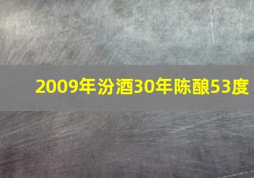 2009年汾酒30年陈酿53度