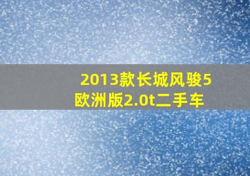 2013款长城风骏5欧洲版2.0t二手车