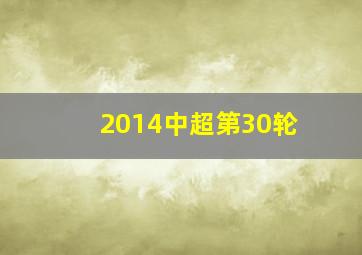 2014中超第30轮