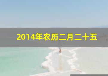 2014年农历二月二十五