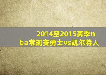 2014至2015赛季nba常规赛勇士vs凯尔特人