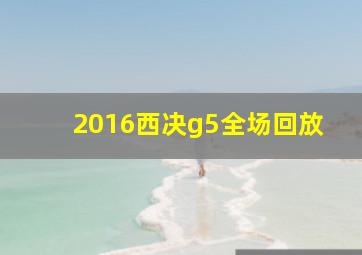 2016西决g5全场回放