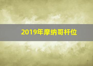 2019年摩纳哥杆位