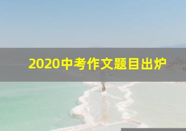 2020中考作文题目出炉