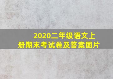 2020二年级语文上册期末考试卷及答案图片