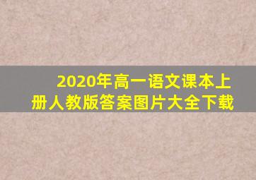 2020年高一语文课本上册人教版答案图片大全下载