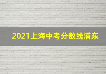 2021上海中考分数线浦东