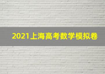 2021上海高考数学模拟卷