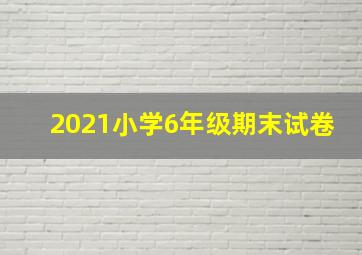 2021小学6年级期末试卷