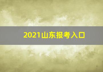 2021山东报考入口