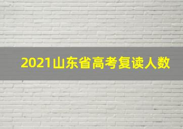 2021山东省高考复读人数