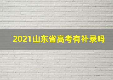 2021山东省高考有补录吗