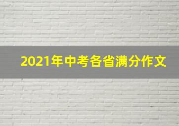 2021年中考各省满分作文