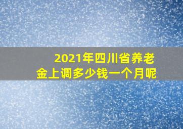 2021年四川省养老金上调多少钱一个月呢