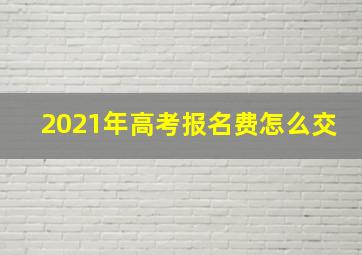 2021年高考报名费怎么交