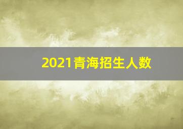 2021青海招生人数