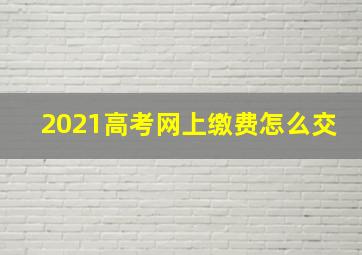 2021高考网上缴费怎么交