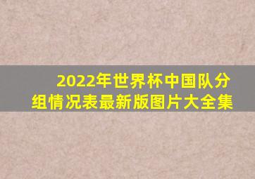 2022年世界杯中国队分组情况表最新版图片大全集