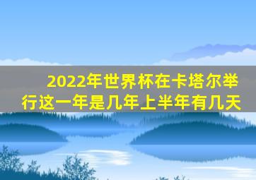 2022年世界杯在卡塔尔举行这一年是几年上半年有几天