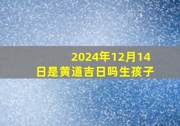 2024年12月14日是黄道吉日吗生孩子