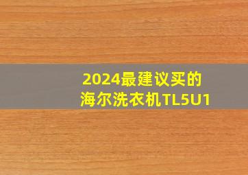 2024最建议买的海尔洗衣机TL5U1