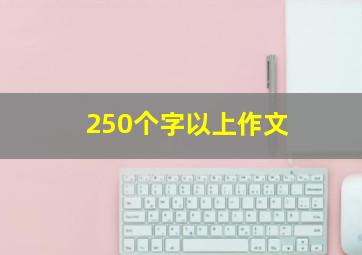 250个字以上作文