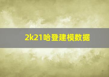 2k21哈登建模数据