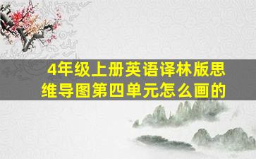 4年级上册英语译林版思维导图第四单元怎么画的