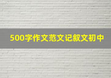 500字作文范文记叙文初中