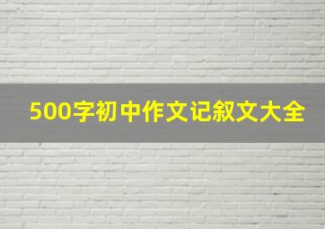 500字初中作文记叙文大全