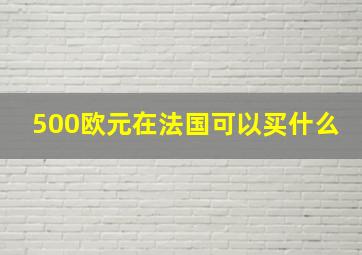 500欧元在法国可以买什么