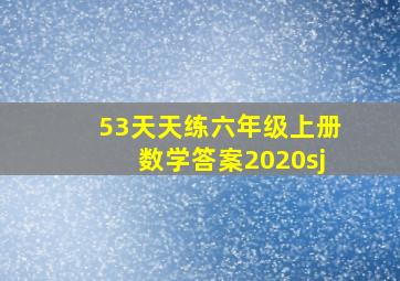 53天天练六年级上册数学答案2020sj