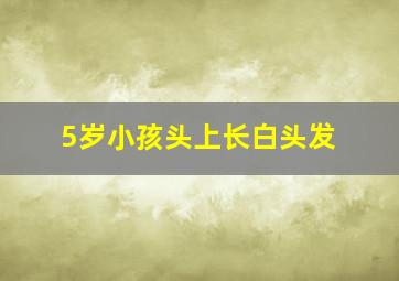 5岁小孩头上长白头发