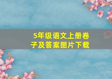 5年级语文上册卷子及答案图片下载