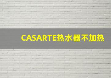 CASARTE热水器不加热