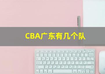 CBA广东有几个队