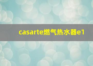 casarte燃气热水器e1