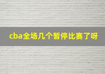 cba全场几个暂停比赛了呀