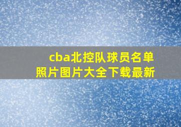 cba北控队球员名单照片图片大全下载最新